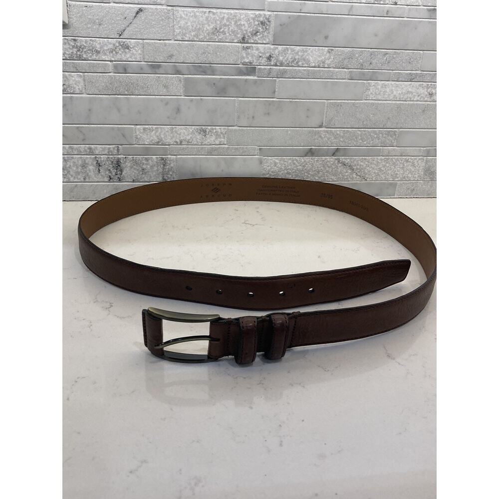 Joseph Abboud Double-Loop Edge Stitch Leather Bel… - image 1